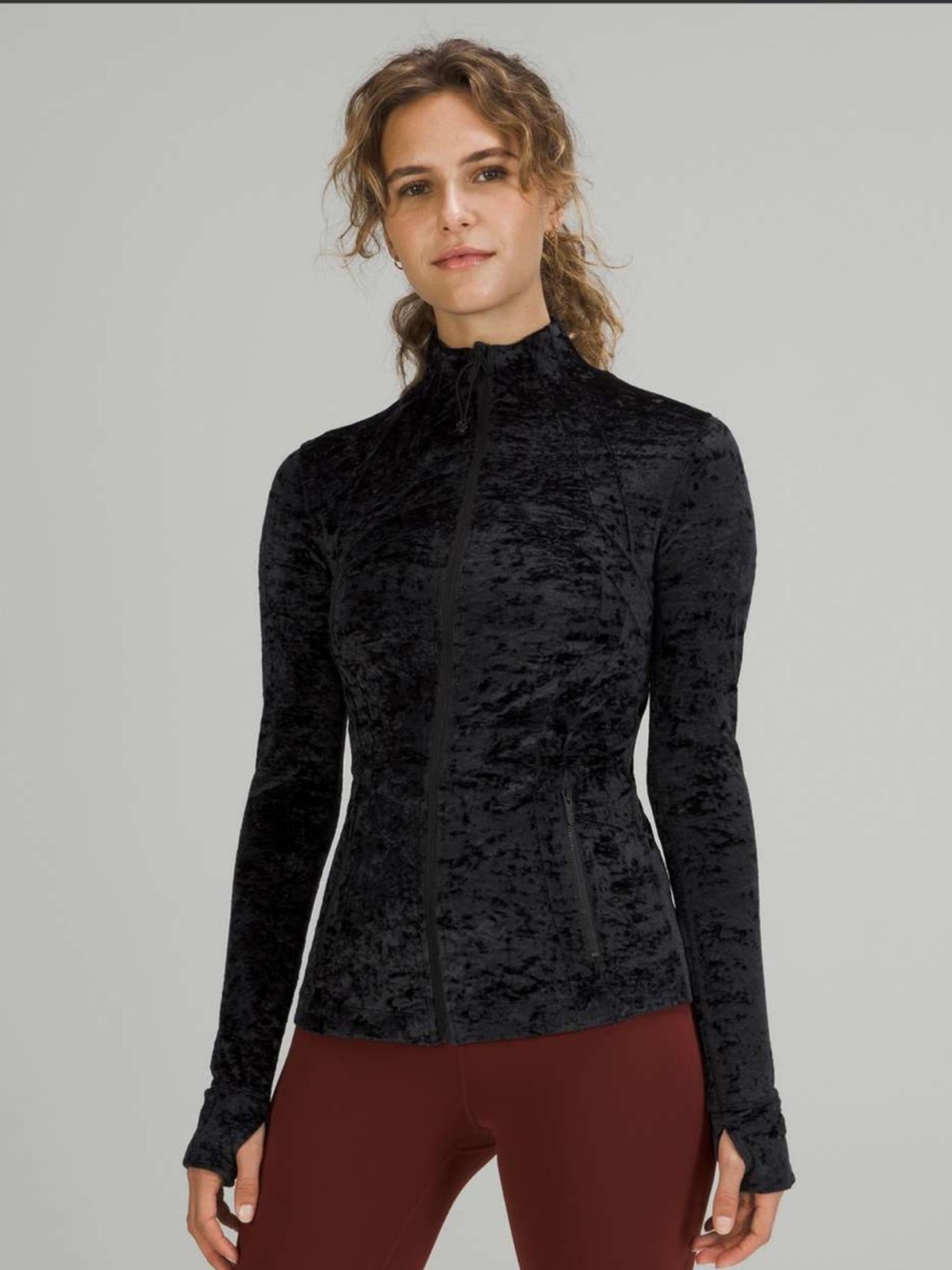 Lululemon define jacket in black velour